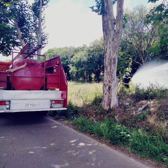 Bombeiros atendem incêndio no Camping Carreiro em Serafina Corrêa