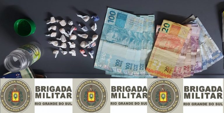 Brigada Militar prende homem com drogas em Carlos Barbosa