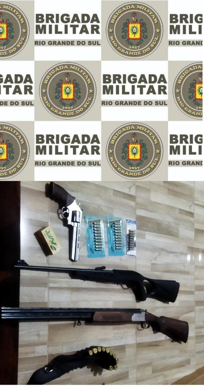 Brigada Militar prende homem por lesão corporal e porte de arma de fogo em Pinto Bandeira